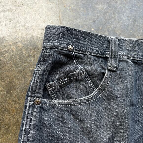 Baggy Vintage Y2K Grey Embroidered Jeans - Picture 5 of 7